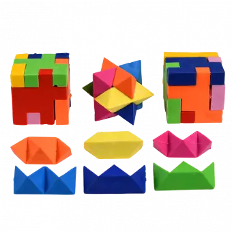 Wild Bear 3d Puzzle Erasers (set Of 4)