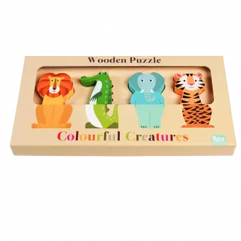 Colourful Creatures Wooden Puzzle