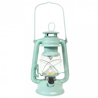 Aqua Led Hurricane Lantern
