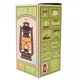 Light Blue Led Hurricane Lantern