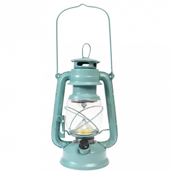 Light Blue Led Hurricane Lantern
