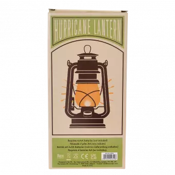 Light Blue Led Hurricane Lantern