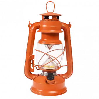 Burnt Orange Led Hurricane Lantern