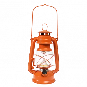 Burnt Orange Led Hurricane Lantern