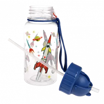 Clear Space Age Kids Water Bottle 500ml