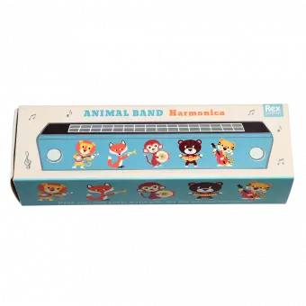 Animal Band Wooden Harmonica