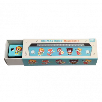 Animal Band Wooden Harmonica