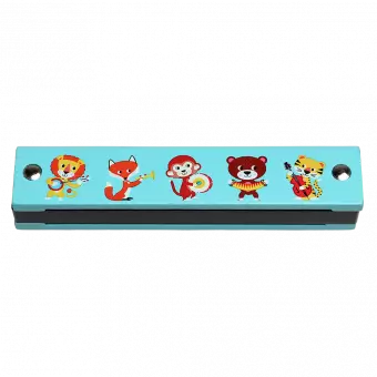 Animal Band Wooden Harmonica