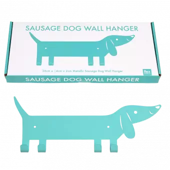 Sausage Dog Metal Wall Hanger