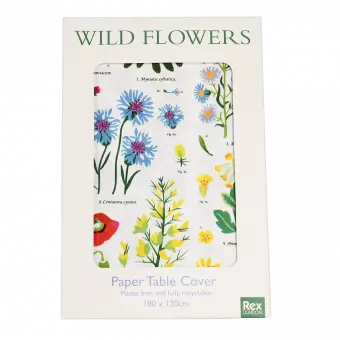Wild Flowers Paper Table Cover