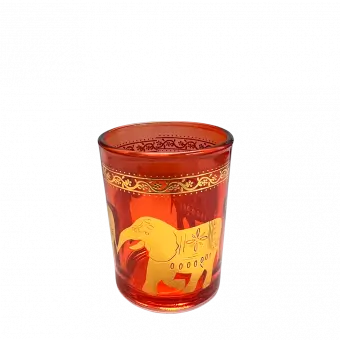 Elephant Orange Tealight Holder 