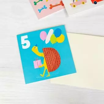 Tortoise 'five' Birthday Card