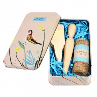 Your Garden Gardener's Tools And Twine In A Tin