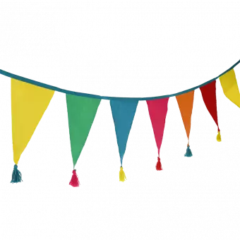 Colourful Tasselled Cotton Bunting