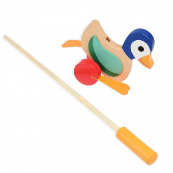 Wooden Push Along Duck