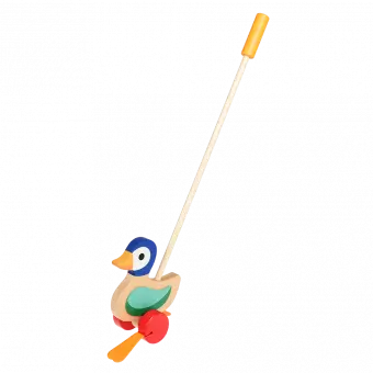 Wooden Push Along Duck