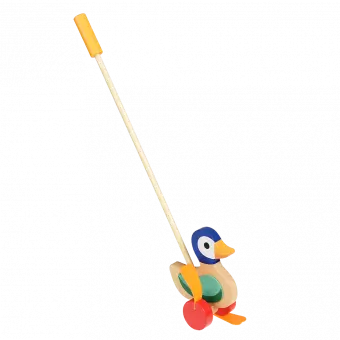 Wooden Push Along Duck