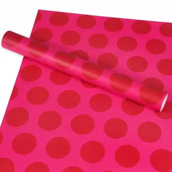  Wrapping Paper (5 Sheets) - Red Spot On Pink
