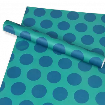 Wrapping Paper (5 Sheets) - Blue Spot On Turquoise
