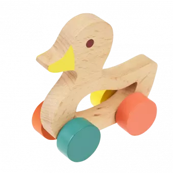 Wooden Push Along Toy - Duck