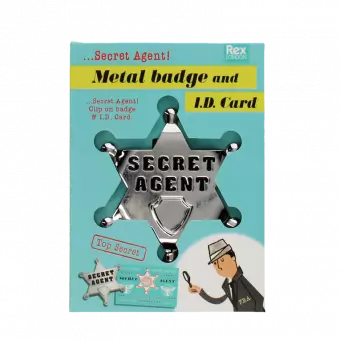 Metal Badge And Id Card - Secret Agent