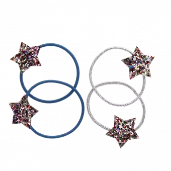 Glitter Star Hair Bands (set Of 4) - Fairies In The Garden