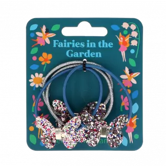 Glitter Butterfly Hair Bands (set Of 4) - Fairies In The Garden