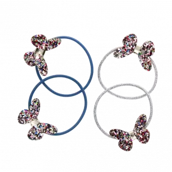 Glitter Butterfly Hair Bands (set Of 4) - Fairies In The Garden