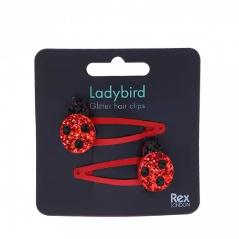 Ladybird Glitter Hair Clips (set Of 2)