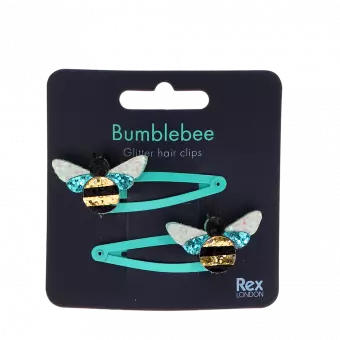 Bumblebee Glitter Hair Clips (set Of 2)