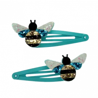 Bumblebee Glitter Hair Clips (set Of 2)