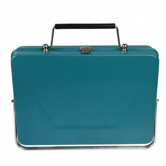 Portable Suitcase Bbq in Blue
