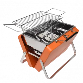 Portable Suitcase Bbq - Orange
