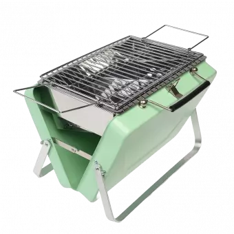 Portable Suitcase Bbq - Green