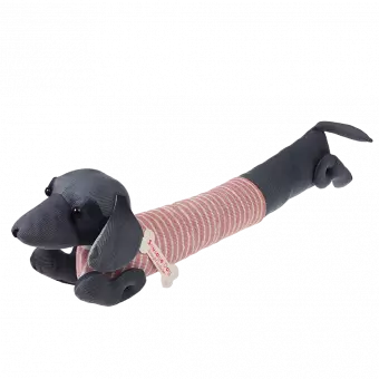 Sausage Dog Draught Excluder - Pink Jumper