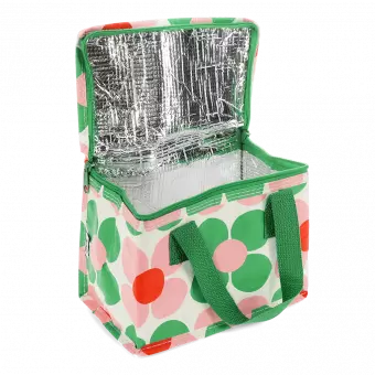 Lunch Bag - Pink And Green Daisy