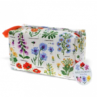 Quilted Wash Bag - Wild Flowers