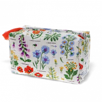 Quilted Wash Bag - Wild Flowers