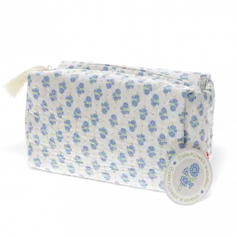 Quilted Wash Bag - Cornflower