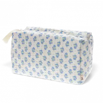 Quilted Wash Bag - Cornflower