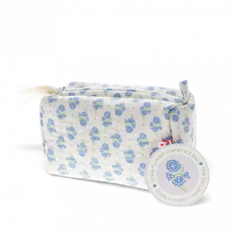 Quilted Makeup Bag - Cornflower