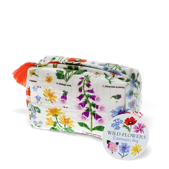 Quilted Makeup Bag - Wild Flowers