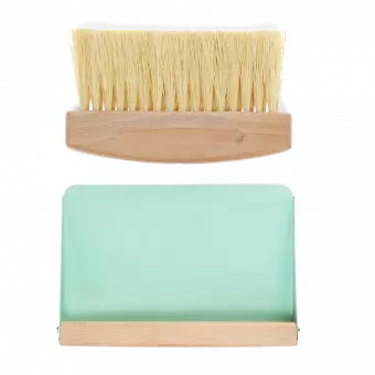 Wooden Table Brush And Pan Set - Pistachio