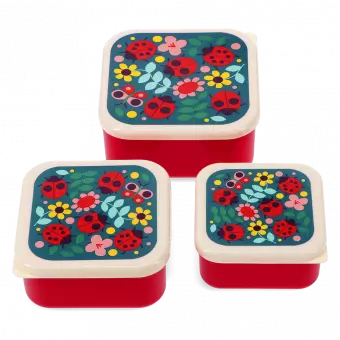 Snack Boxes (set Of 3) - Ladybird