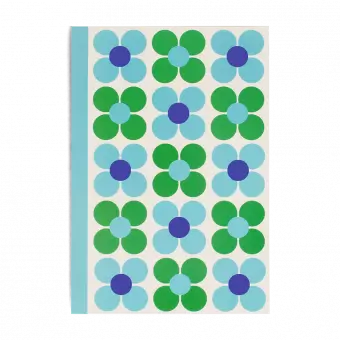 A5 Notebook - Blue And Green Daisy