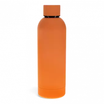 Rubber Coated Steel Bottle 500ml - Orange