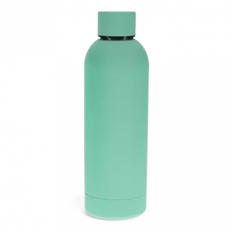 Rubber Coated Steel Bottle 500ml - Mint Green