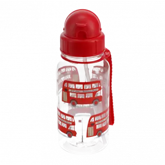 Children's Water Bottle With Straw 500ml - Tfl Routemaster Bus