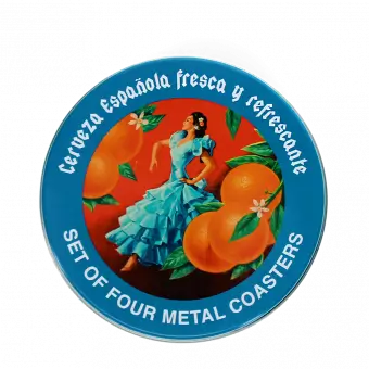 Metal Coasters - Cerveza Española (set Of 4)