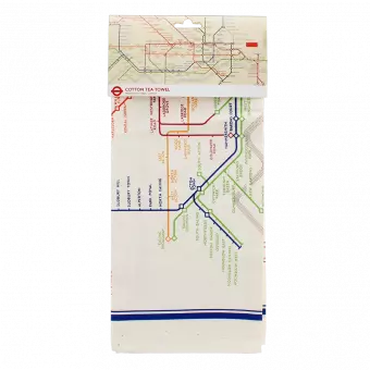 Cotton tea towel - TfL Heritage Tube Map
